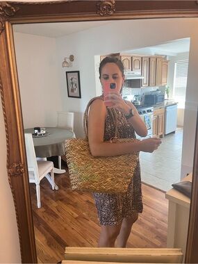 Vineyard Vines Natural Straw Woven Tote